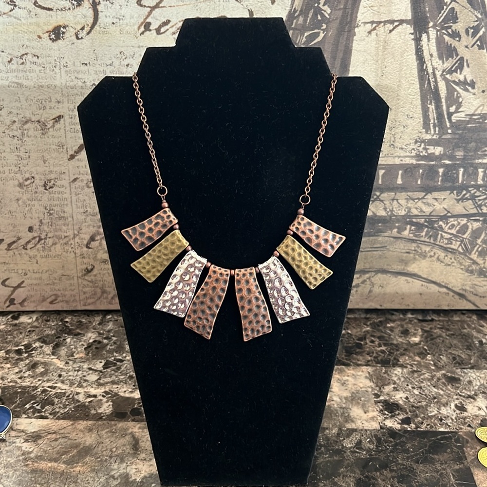Elegant Multicolor Statement Necklace Euc - image 2
